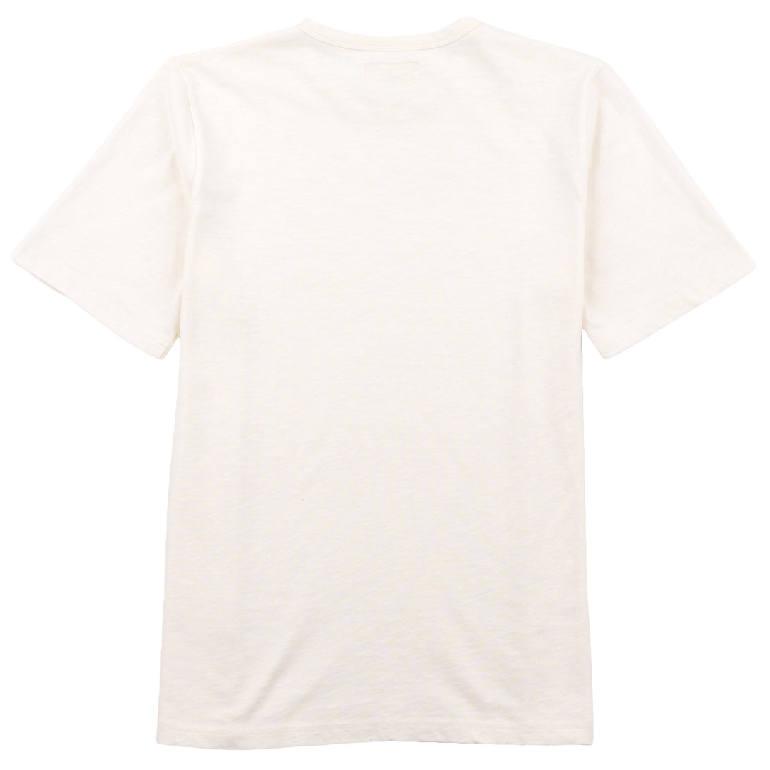 Folk Slub Tee Ecru_Off White Back