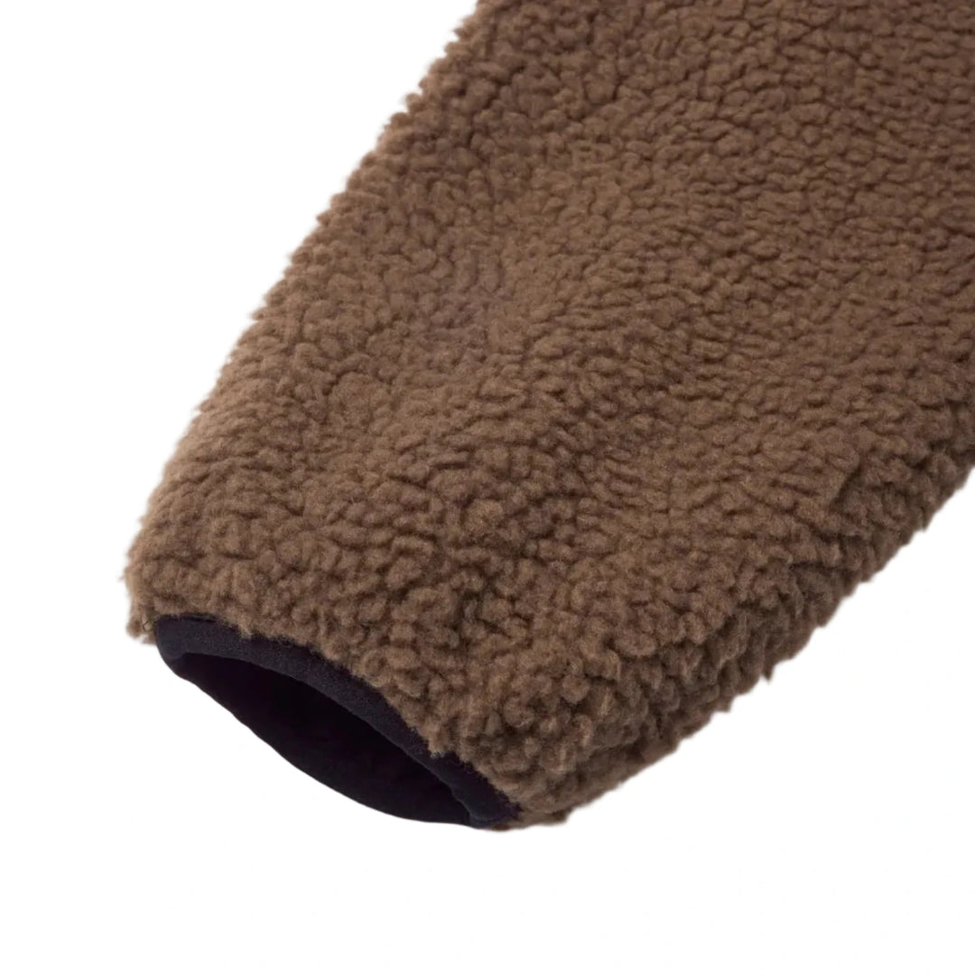Gramicci Reversible Sherpa Jacket Dark Brown/Black Sleeve Detail