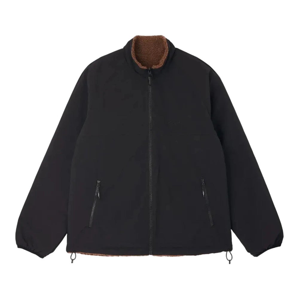 Gramicci Reversible Sherpa Jacket Dark Brown/Black Reverse Side