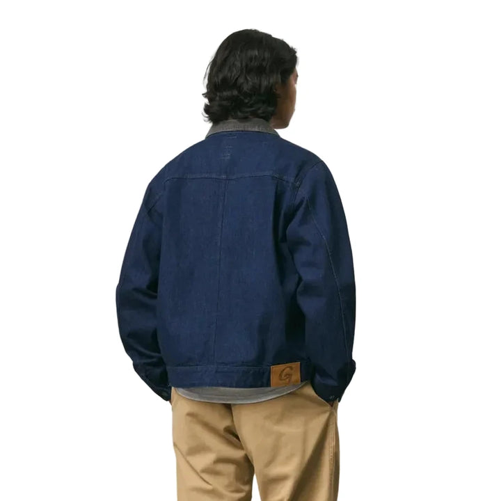 Gramicci Japanese Denim Trucker Jacket Model Back