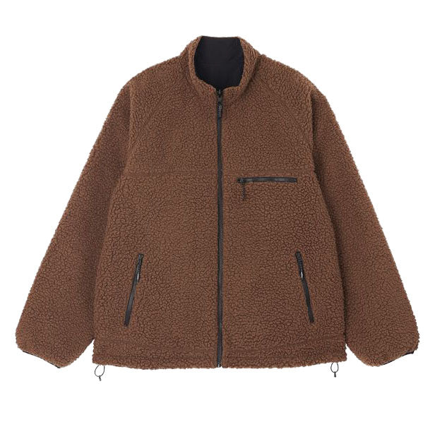 Gramicci Reversible Sherpa Jacket Dark Brown/Black Front