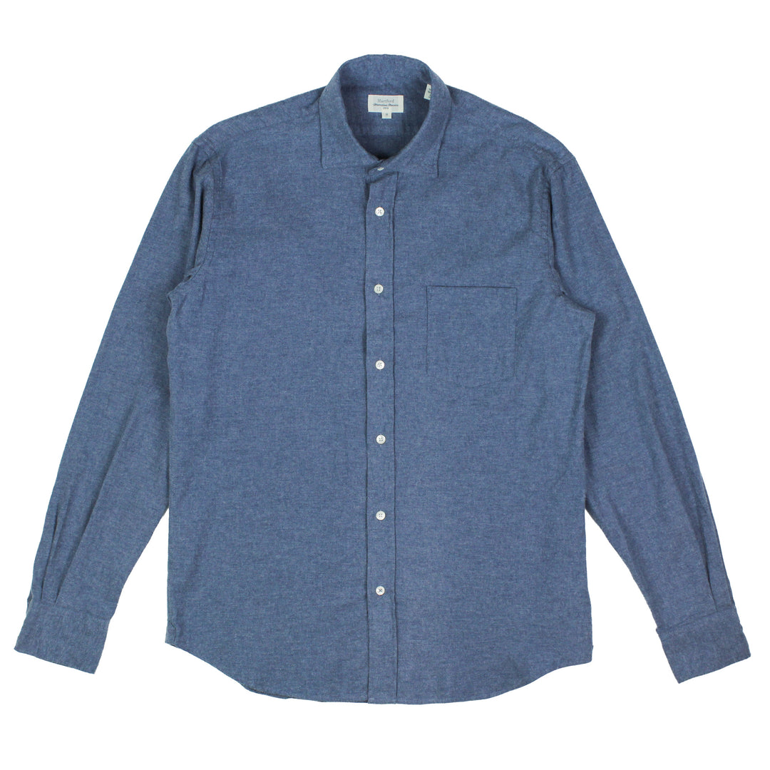Hartford Paul Woven Flannel Shirt Denim