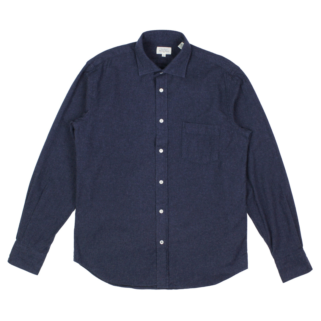 Hartford Paul Woven Flannel Shirt Navy