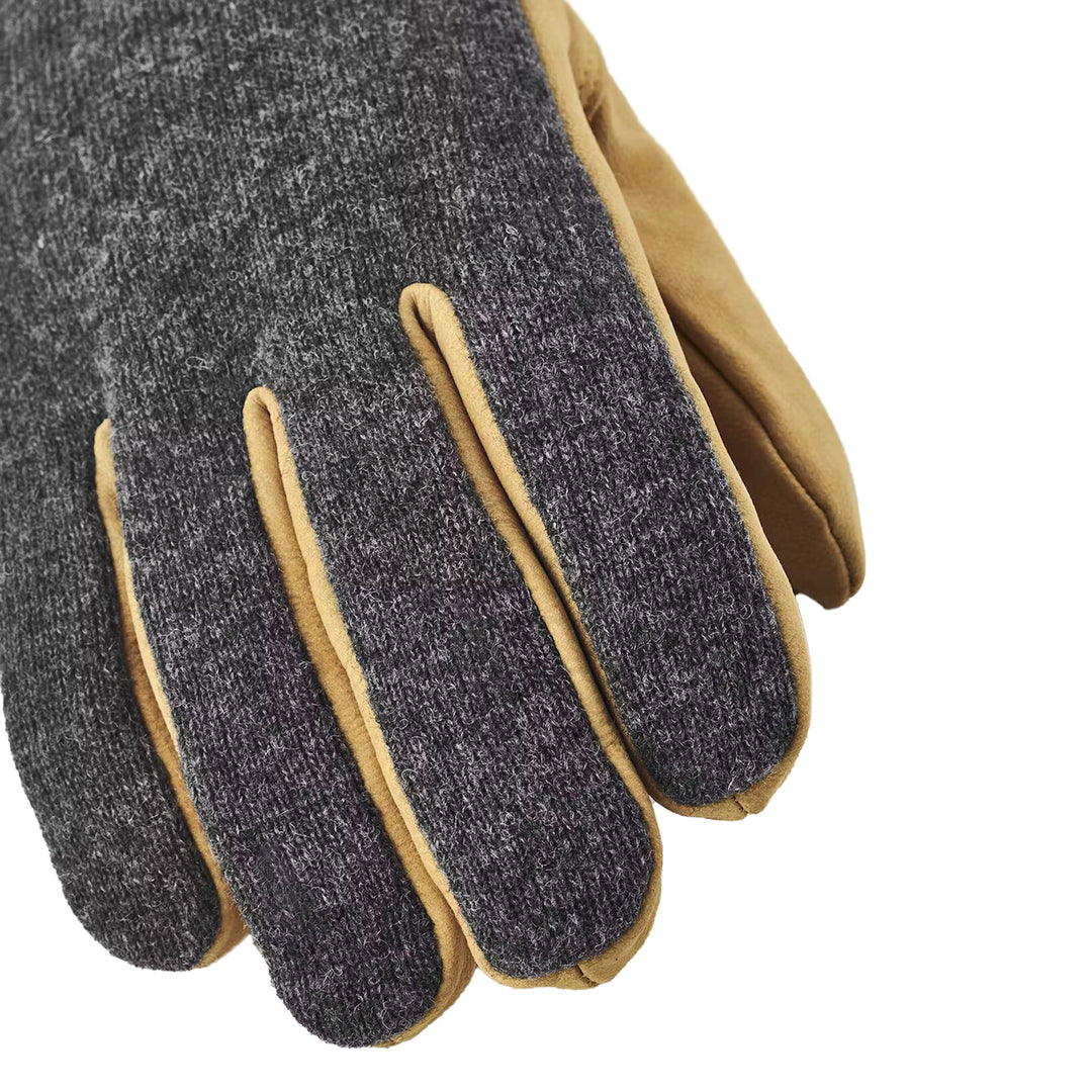 Hestra Gloves Noah Charcoal Tan Wool Upper Image