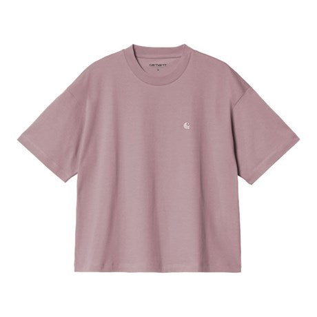 Carhartt WIP Women S/S Chase T-Shirt Dusky Pink / Gold