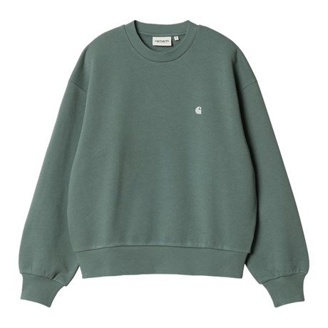 Carhartt WIP Womens Casey Sweatshirt Silver Pine / Silver Front