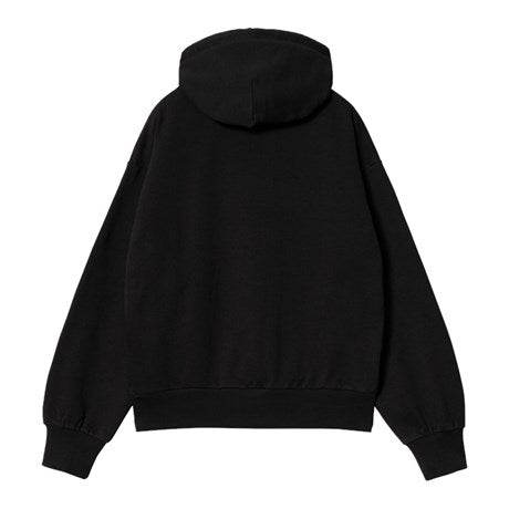 Carhartt WIP Womens Hooded Casey Sweatshirt Black/Silver Back