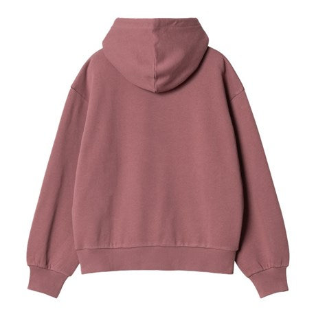 Women Hooded Casey Sweatshirt Dusky Pink / Silver