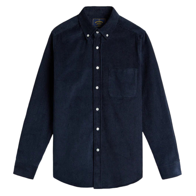 Portuguese Flannel Lobo Navy Cord Shirt Navy