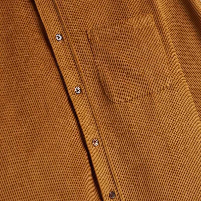 Portuguese Flannel Lobo Prairie Cord Shirt Prairie Close Up