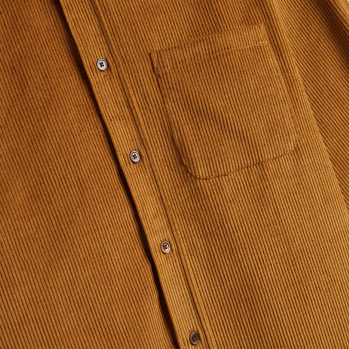 Portuguese Flannel Lobo Prairie Cord Shirt Prairie Close Up