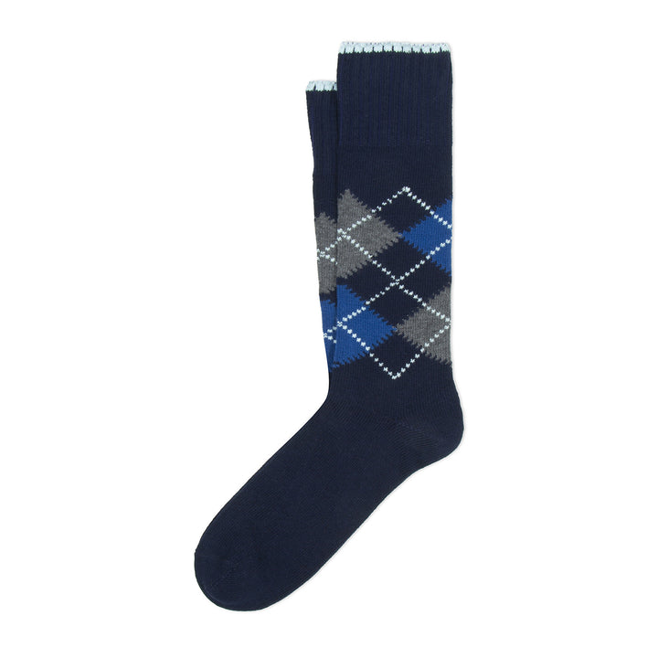 Luosto Argyle Socks Navy