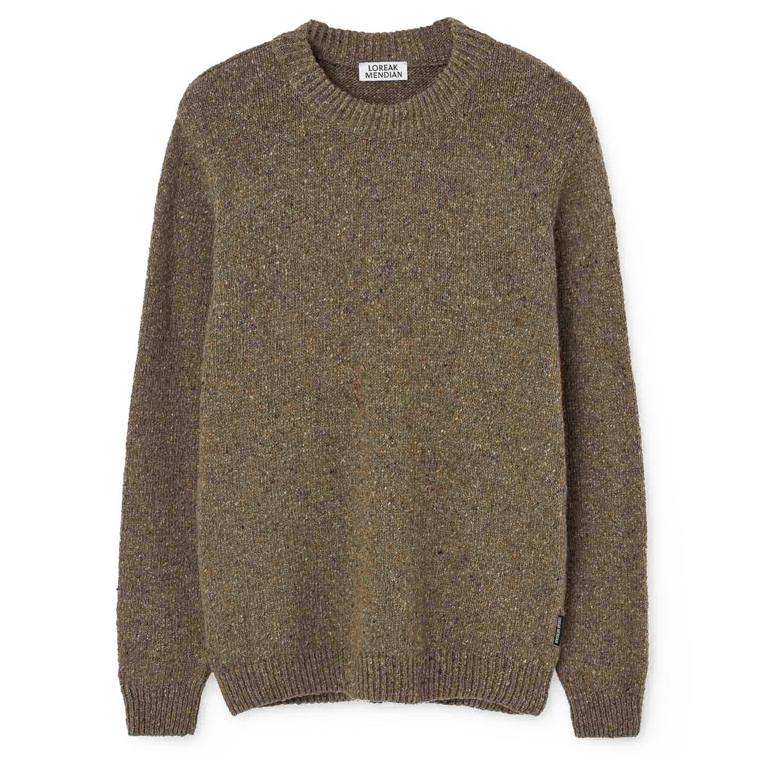 Loreak Mendian Merlot Sweater Brown Fleck Front