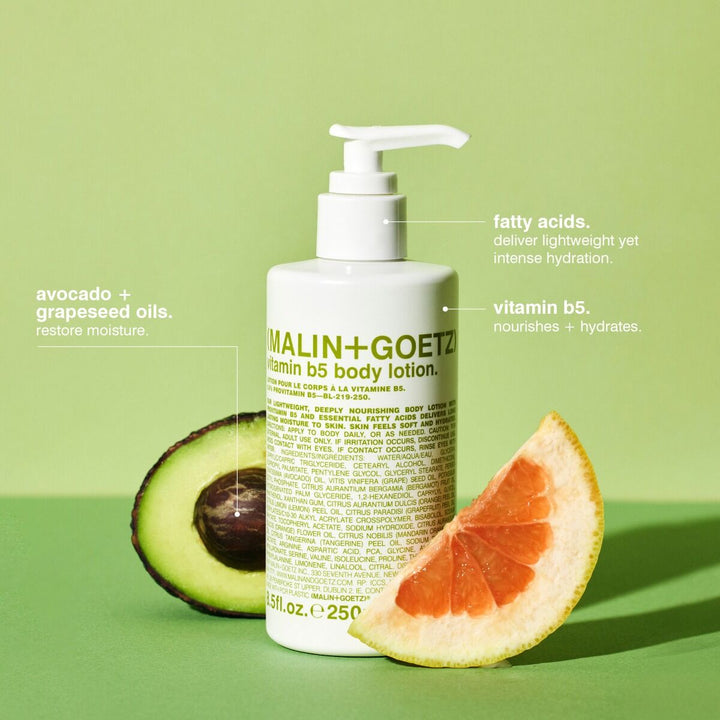 Malin + Goetz Vitamin B5 Body Lotion Ingredients Image