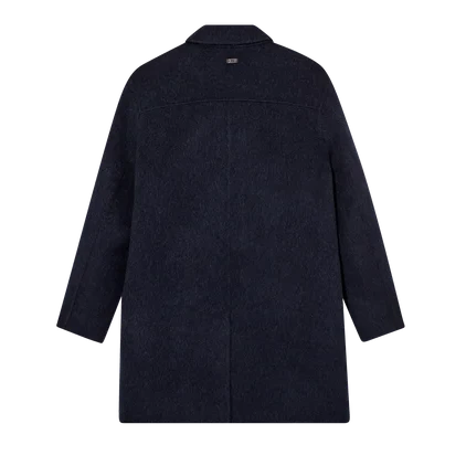 Mos Mosh Gallery Barkley Wool Coat Salute Navy Back