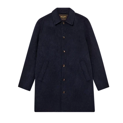 Mos Mosh Gallery Barkley Wool Coat Salute Navy Front