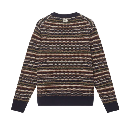 Mos Mosh Gallery Laporte Ice Pullover Charcoal Melange Back