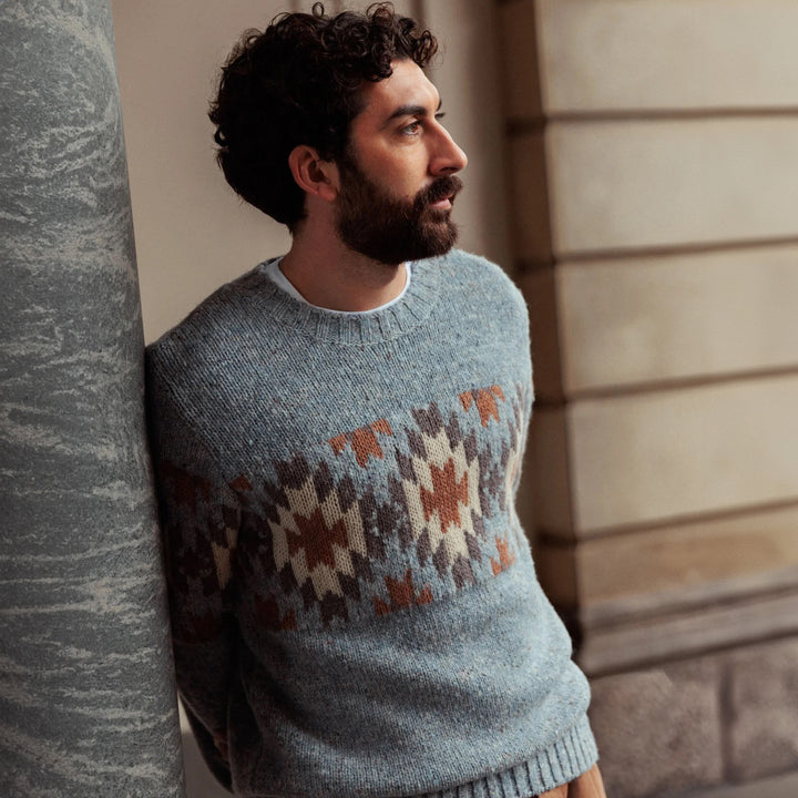 Barry Autumn Knit Ocean Blue Melange