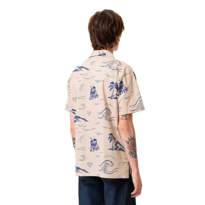 Arvid Waves Hawaii Shirt Ecru