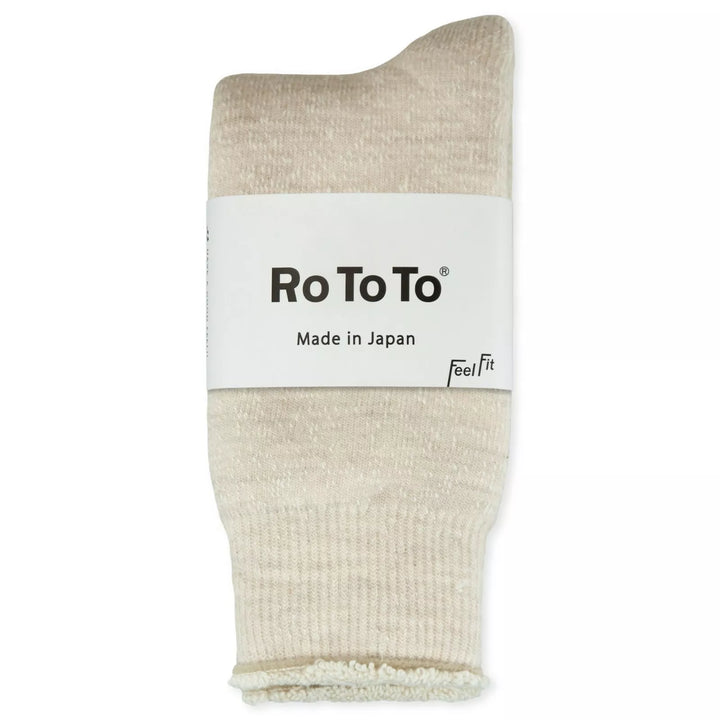 Double Face Crew Socks Oatmeal