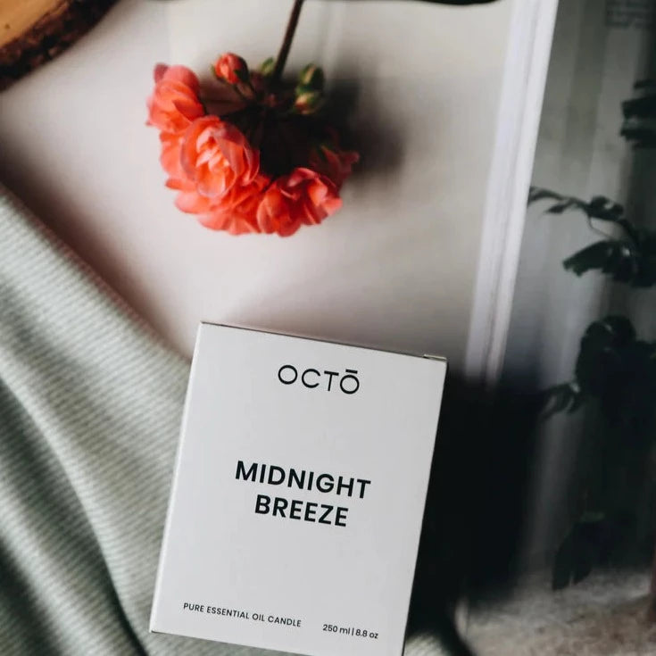 Octo Candles Midnight Breeze Candle Boxed Image