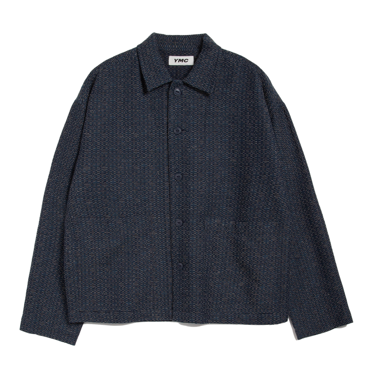 YMC PJ Overshirt Navy Front