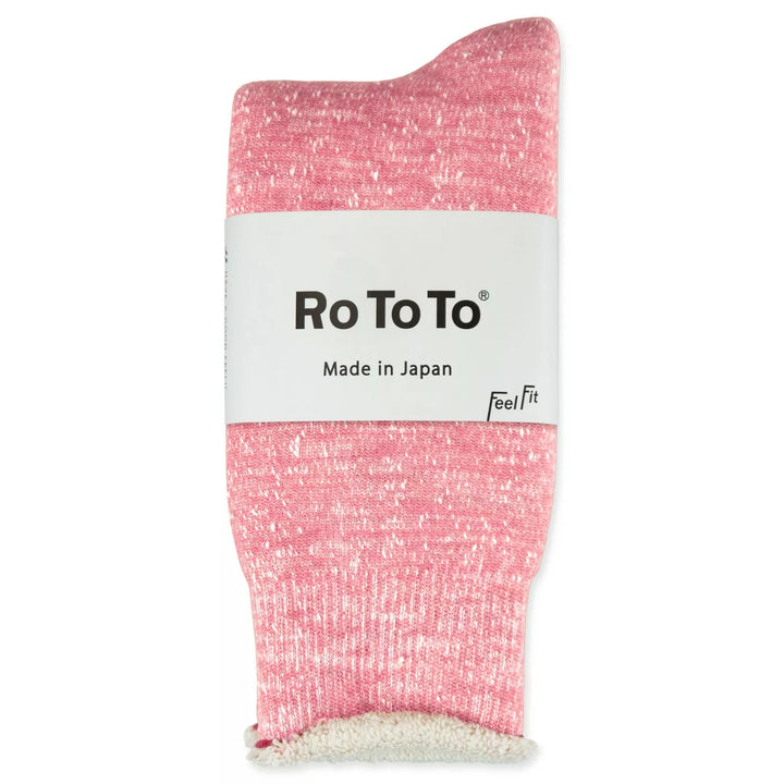 Double Face Crew Socks Light Pink