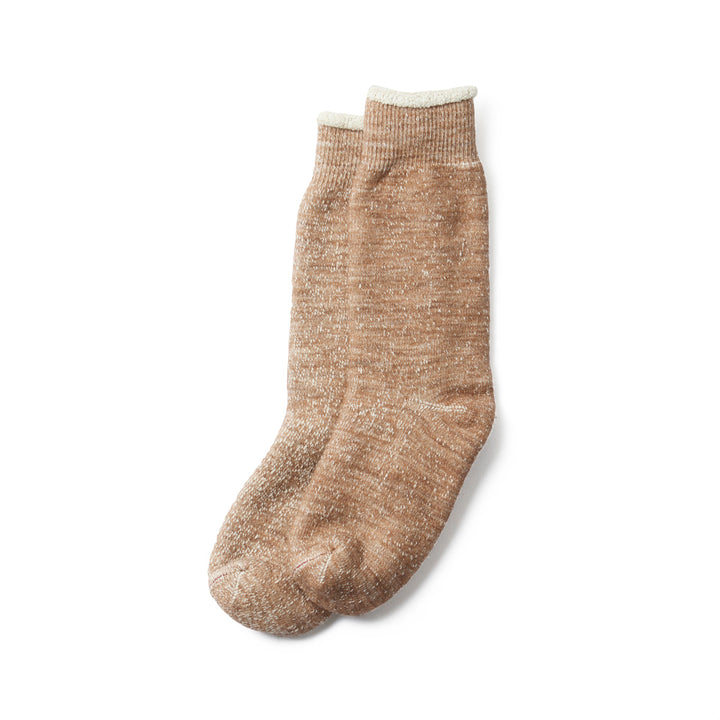 Double Face Crew Socks Camel