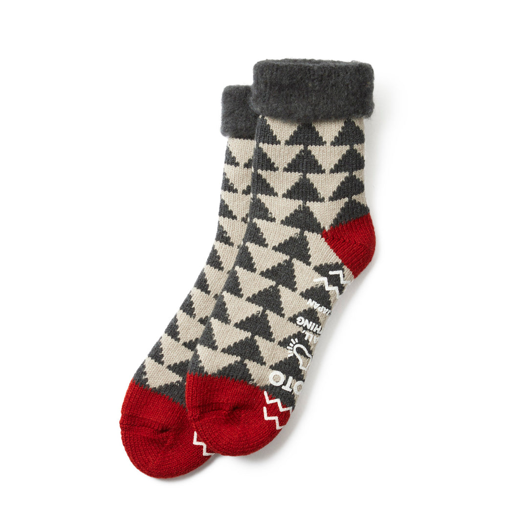Comfy Room Socks Charcoal/Red