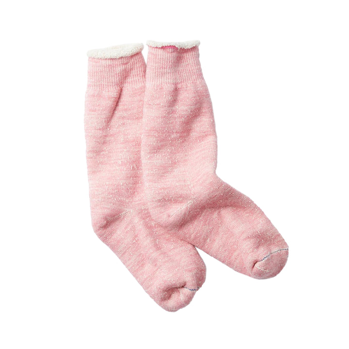 Double Face Crew Socks Light Pink