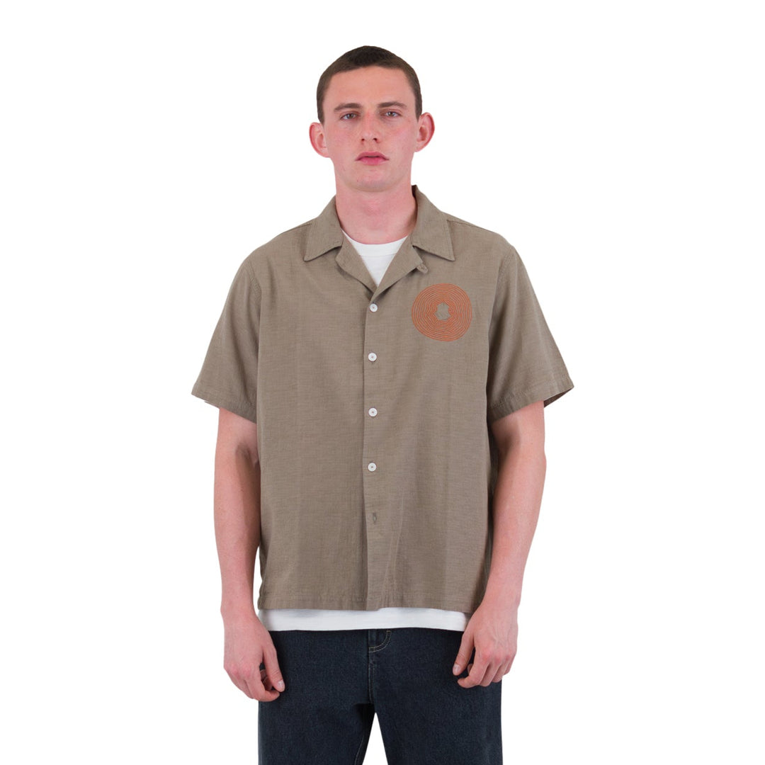 Sage Soft Collar Shirt Model Front Image