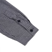Kappy Design Stripe Pocket Work Shirt Navy Cuff Detail