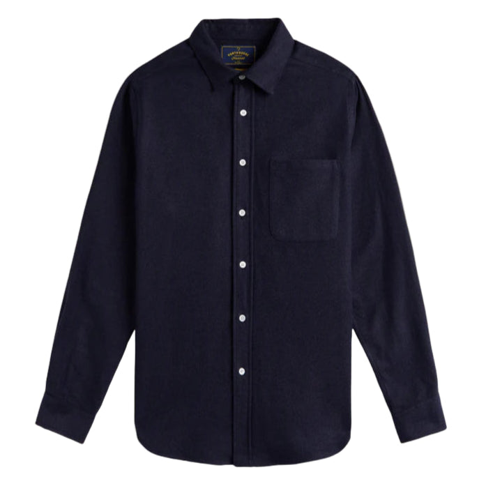 Portuguese Flannel Teca 2.0 Flannel Shirt Navy Front