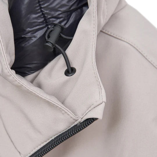 Tanta Rainwear Neve Stone Grey Collar Detail