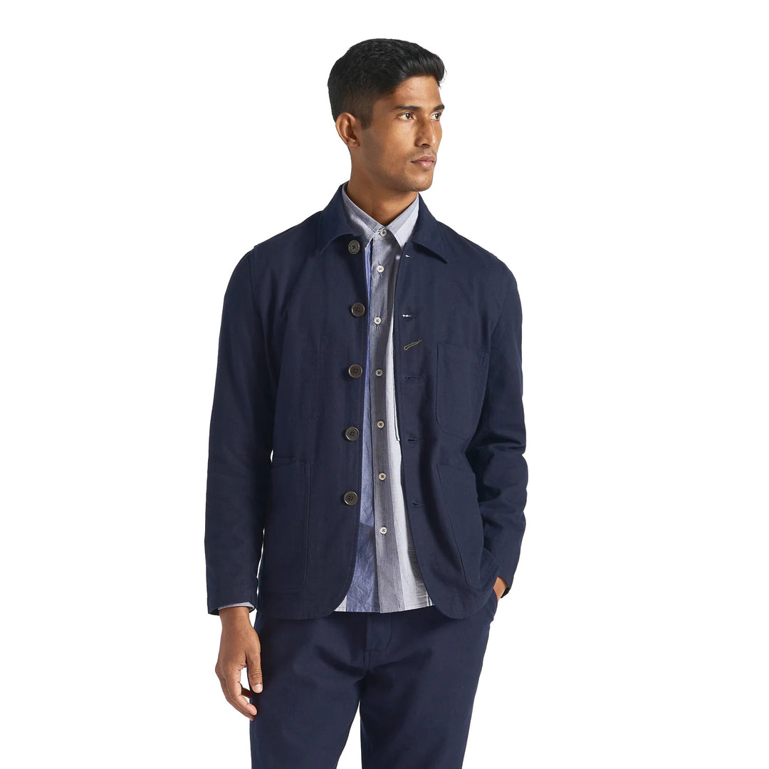 Bakers Jacket Brushed Moleskin Navy