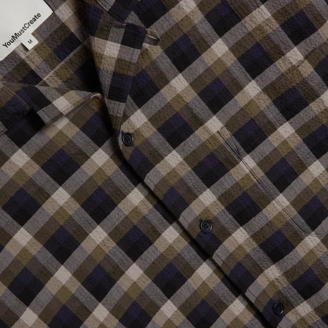 YMC Malick Shirt Multi Close Up Image