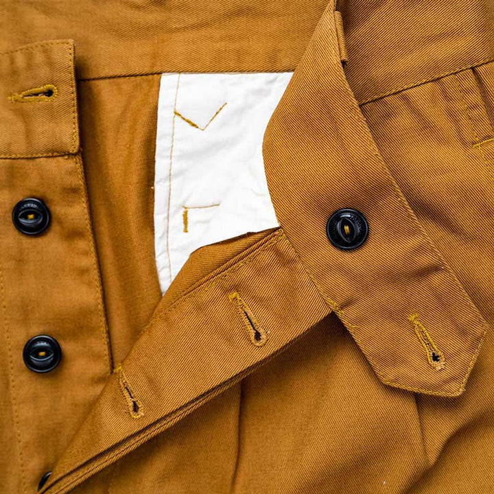 Yarmouth Oilskins The Work Trouser Khaki Button Fly Image