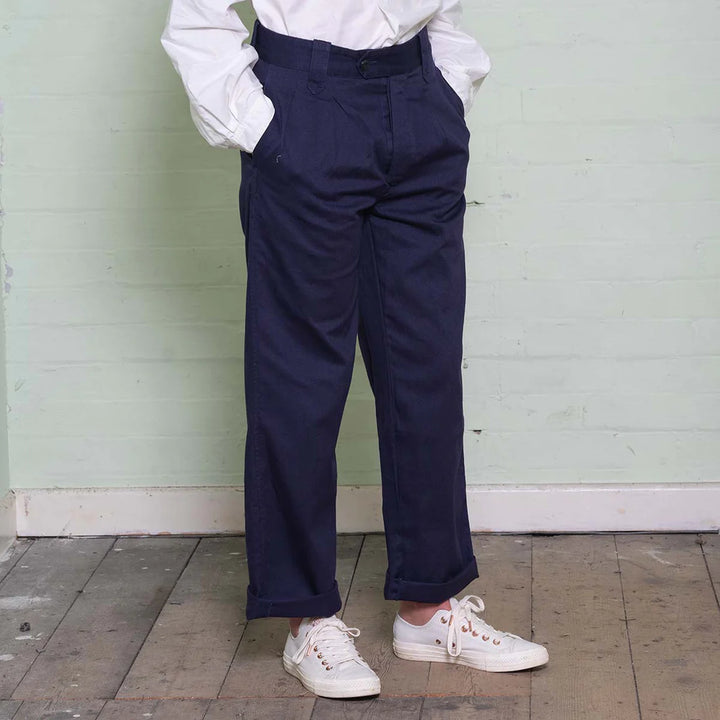Yarmouth Oilskins The Work Trouser Navy Model View