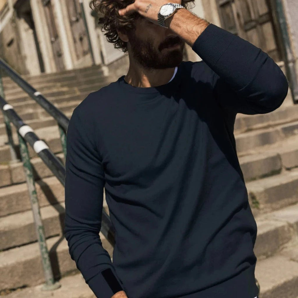 Adam Soft Knit Navy - Merchant Menswear