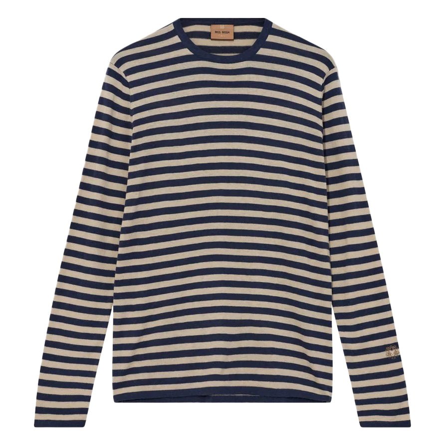 Adam Soft Stripe Knit Dark Sky / Blue - Merchant Menswear