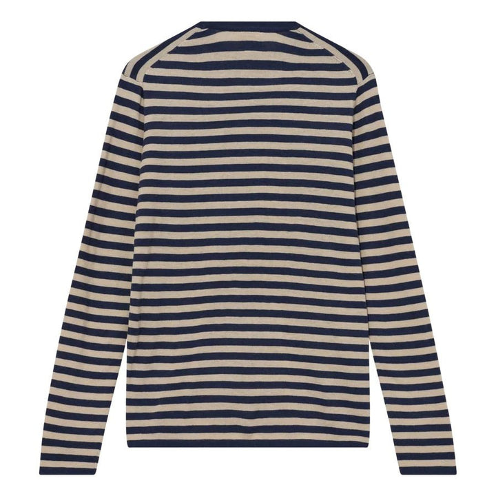 Adam Soft Stripe Knit Dark Sky / Blue - Merchant Menswear