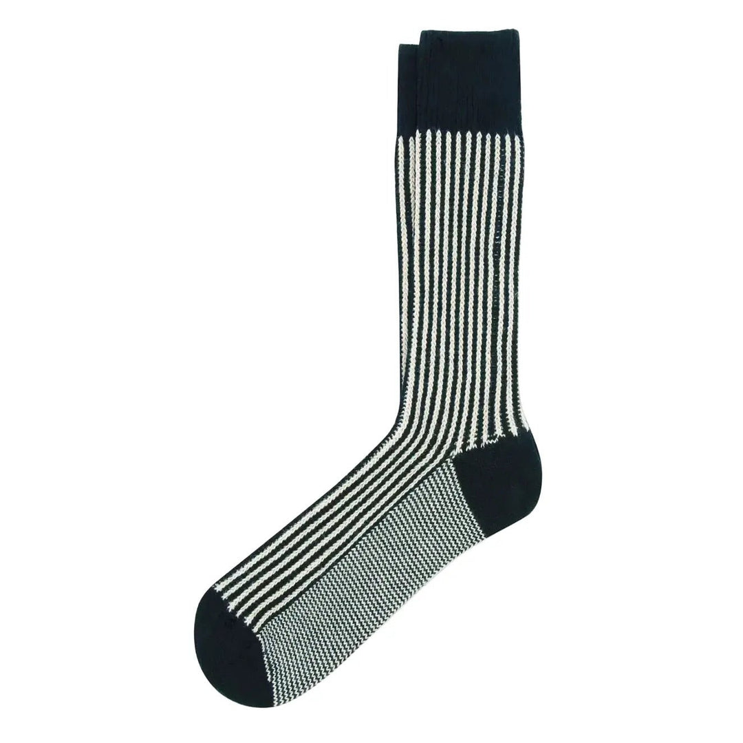 ANT45 Capri Stripe Socks Navy - Merchant Menswear