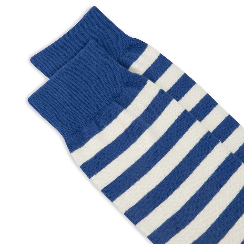 ANT45 Harris Stripe Socks Blue - Merchant Menswear