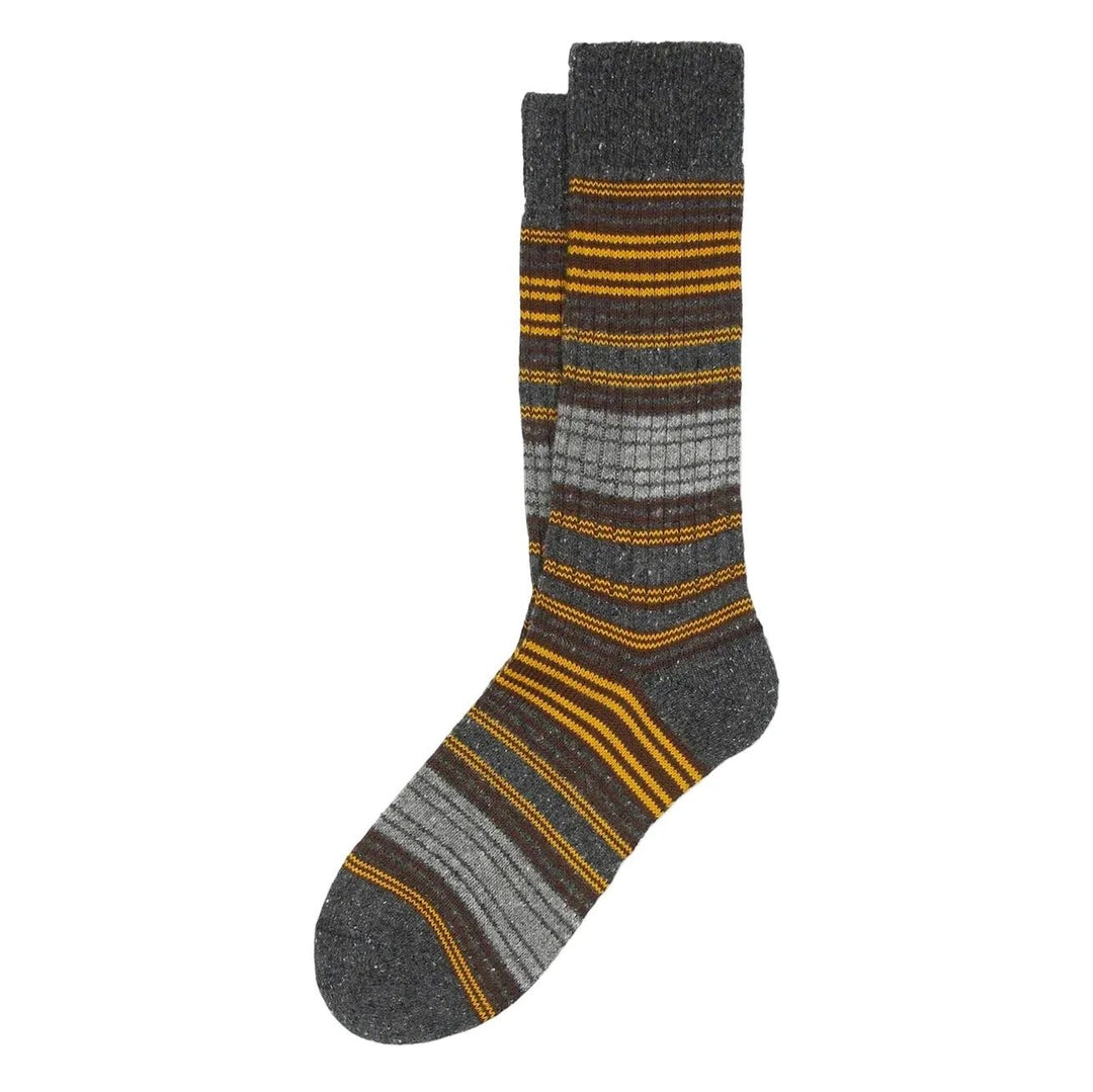 ANT45 Lissa Stripe Socks Anthracite - Merchant Menswear