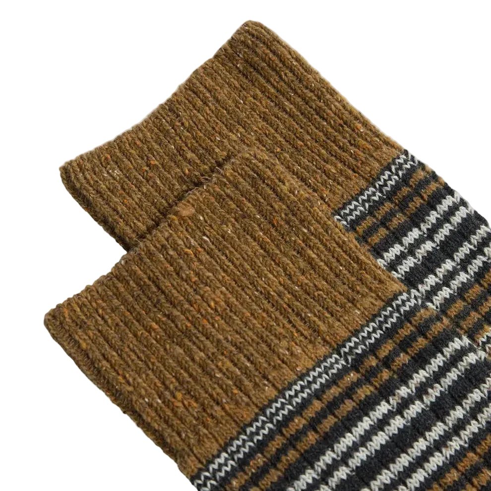 ANT45 Lissa Stripe Socks Camel - Merchant Menswear