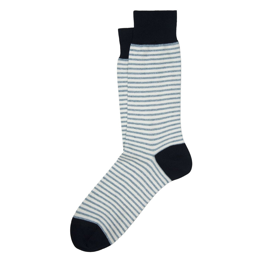 ANT45 Midett Stripe Socks Light Blue - Merchant Menswear