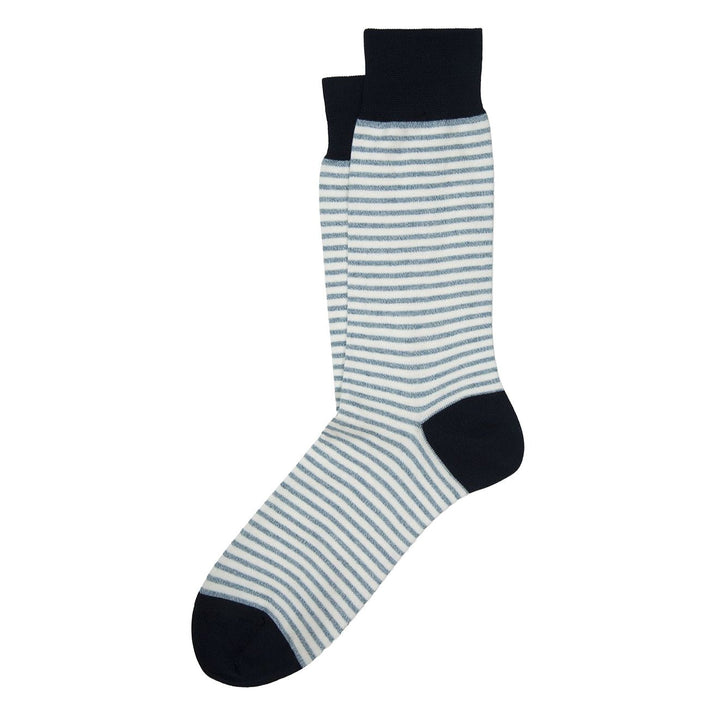 ANT45 Midett Stripe Socks Light Blue - Merchant Menswear