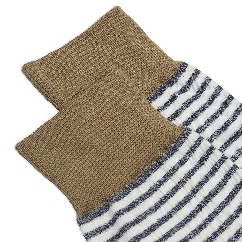 ANT45 Midett Stripe Socks Navy - Merchant Menswear