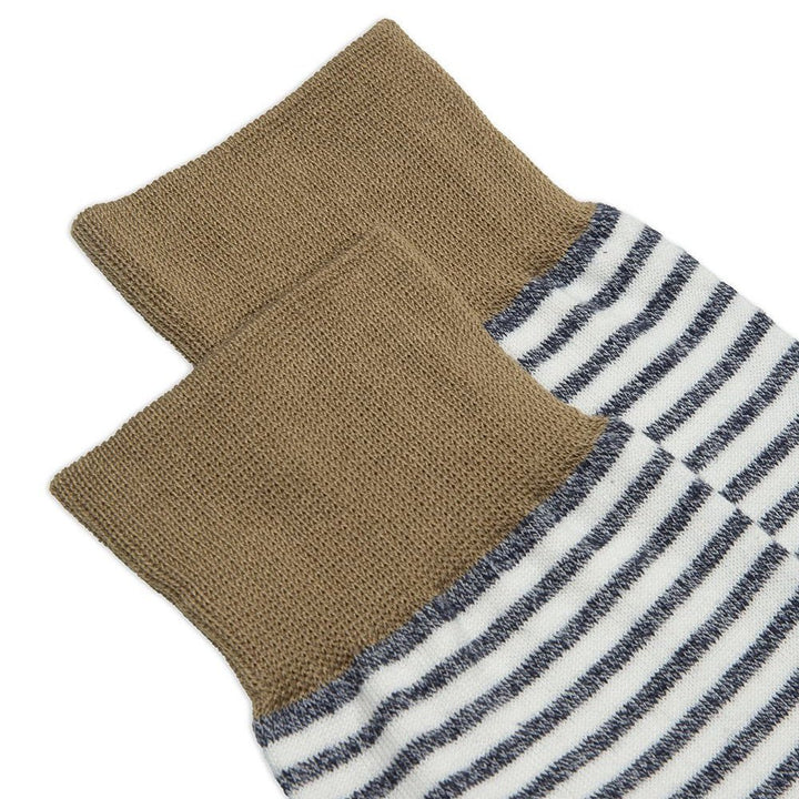 ANT45 Midett Stripe Socks Navy - Merchant Menswear