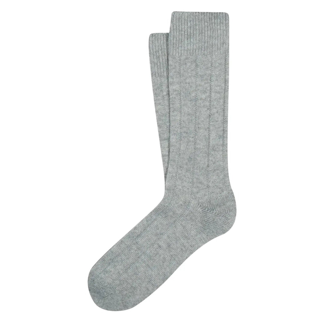 ANT45 Vancouver Ribbed Socks Light Grey - Merchant Menswear